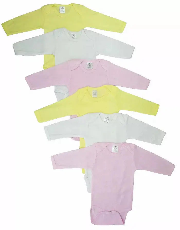 Bambini Girls Pastel Long Sleeve Onezie Variety Pack Bambini