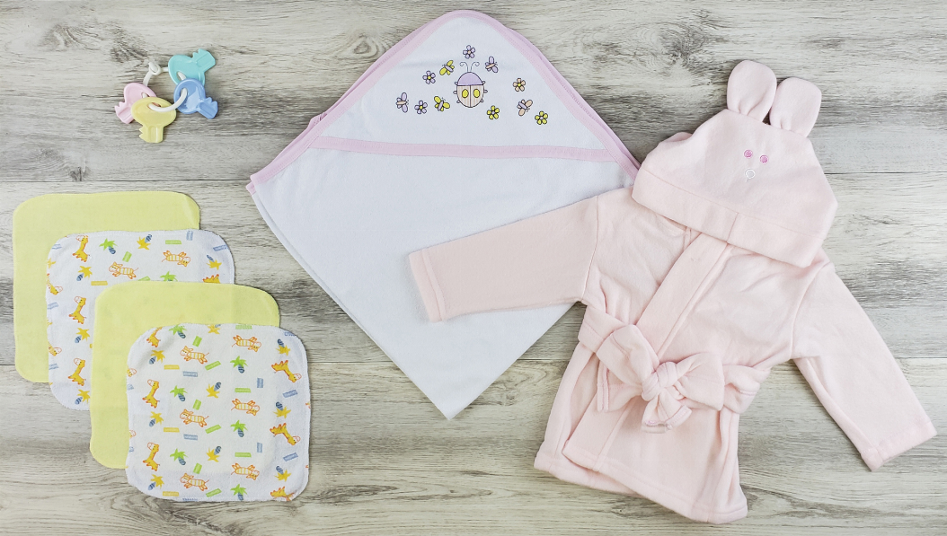 Bambini Hooded Towel, Wash Coths and Robe Bambini