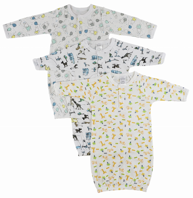 Bambini Infant Gowns - 3 Pack Bambini