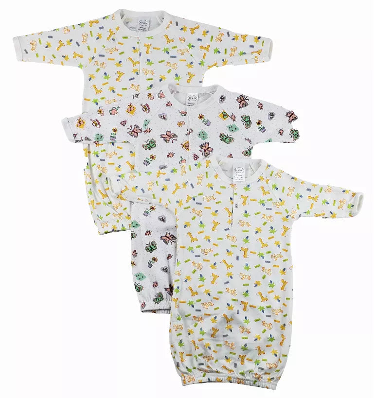 Bambini Infant Gowns - 3 Pack Bambini