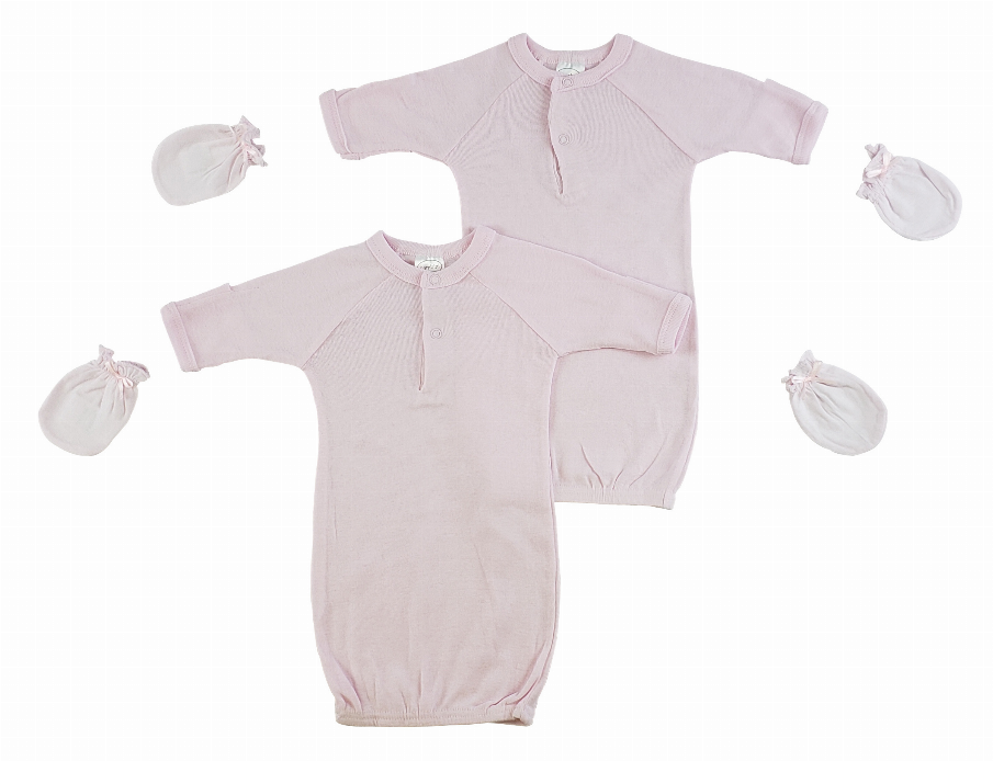 Bambini Preemie Girls Gowns and Mittens Bambini