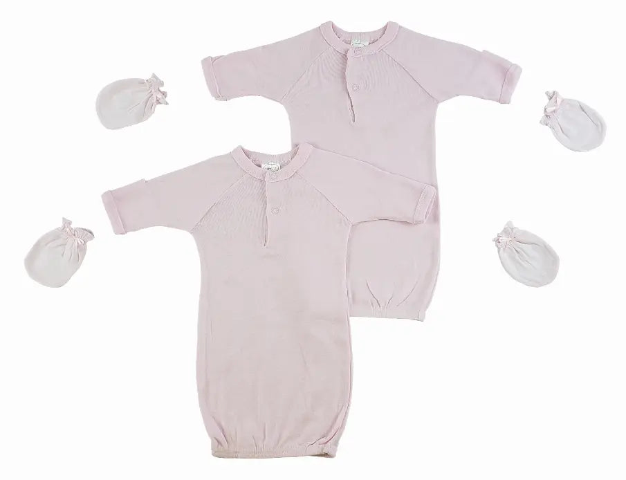 Bambini Preemie Girls Gowns and Mittens Bambini