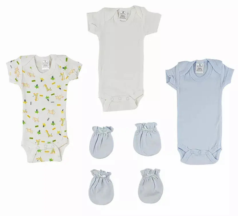 Bambini Preemie Onezies and Mittens - 5 Pieces Set Bambini