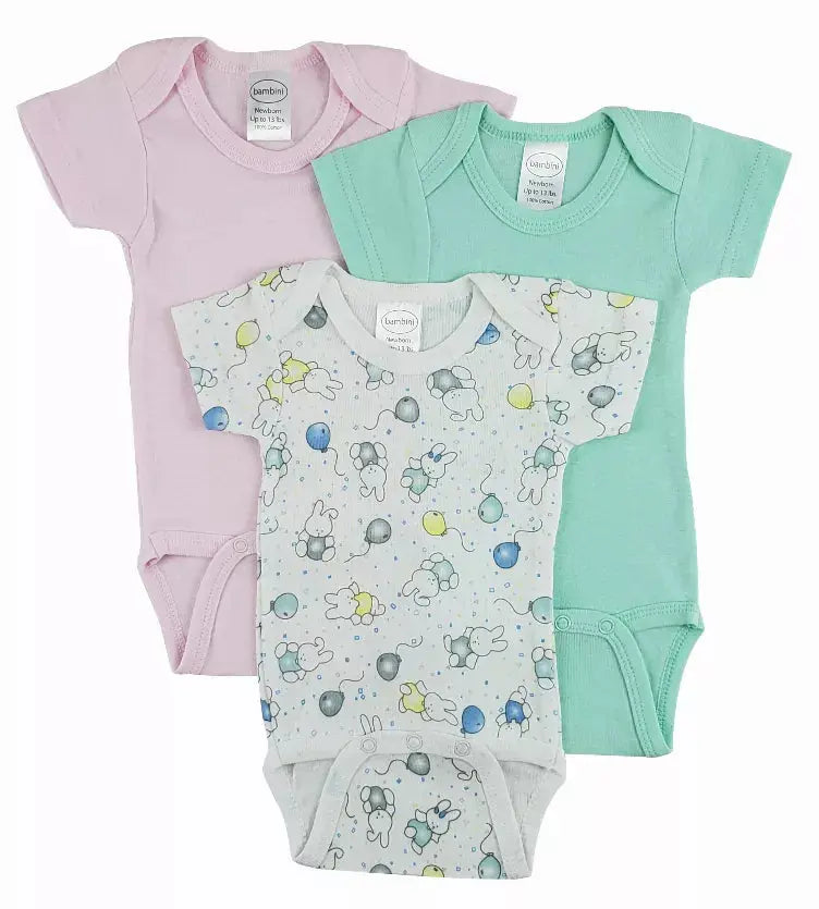 Bambini Short Sleeve One Piece 3 Pack Bambini