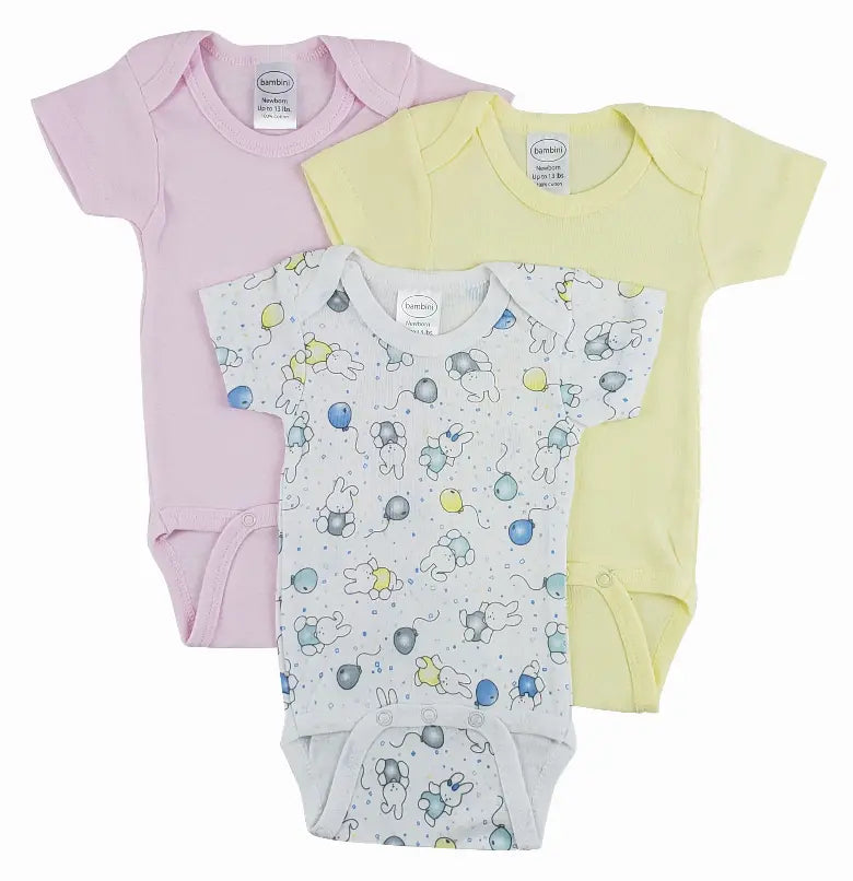 Bambini Short Sleeve One Piece 3 Pack Bambini
