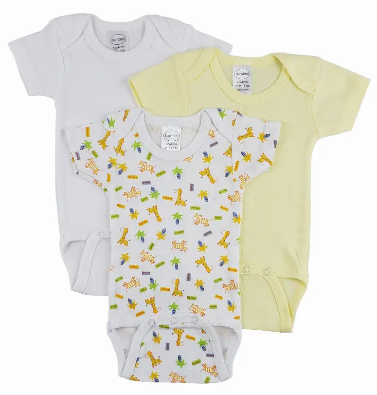 Bambini Short Sleeve One Piece 3 Pack Bambini