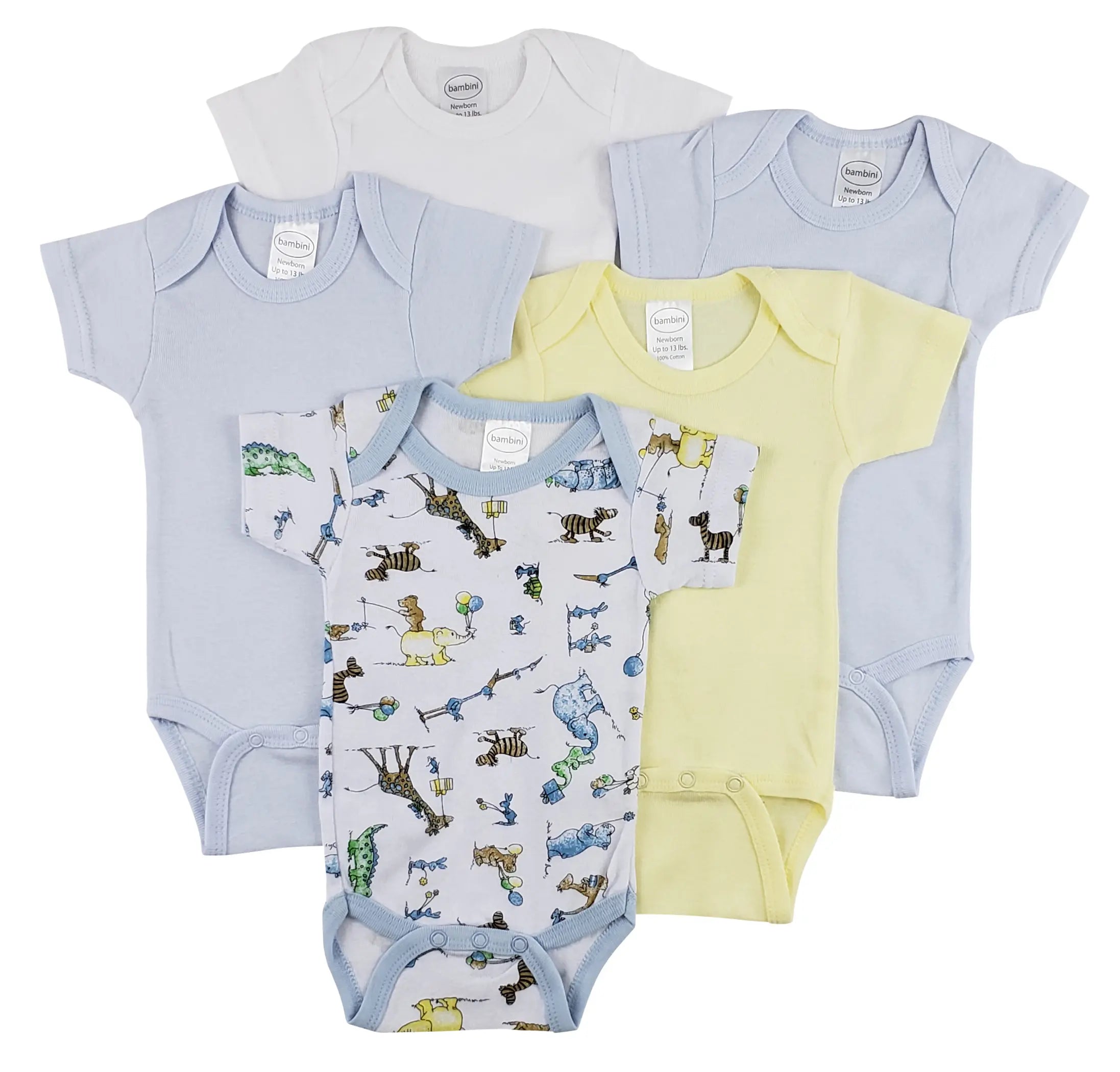 Bambini Short Sleeve One Piece 5 Pack Bambini