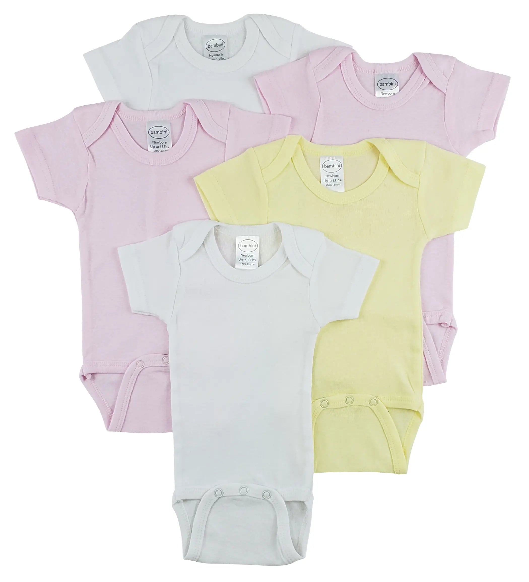 Bambini Short Sleeve One Piece 5 Pack Bambini