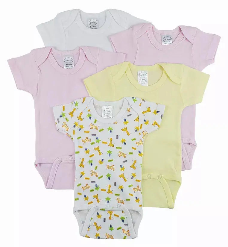 Bambini Short Sleeve One Piece 5 Pack Bambini