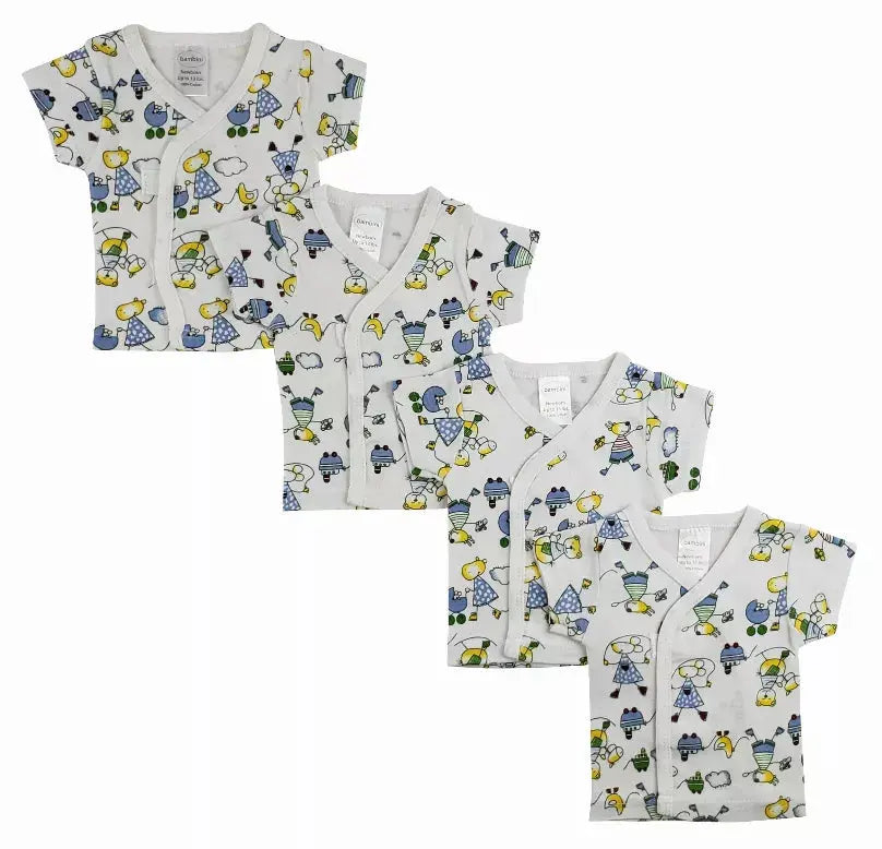 Bambini Side Snap Short Sleeve Shirt - 4 Pack Bambini