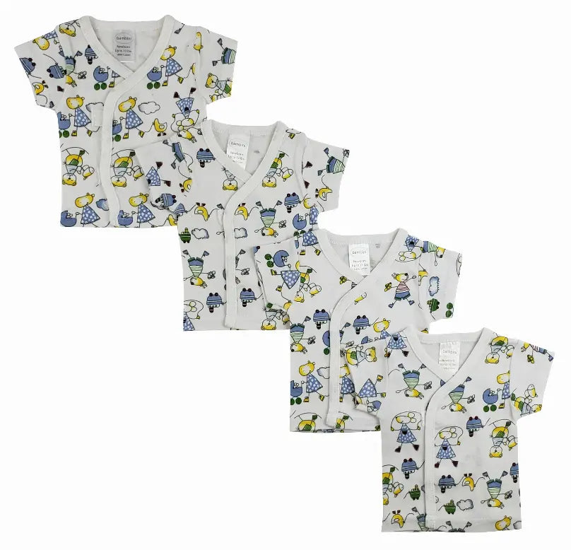 Bambini Side Snap Short Sleeve Shirt - 4 Pack Bambini