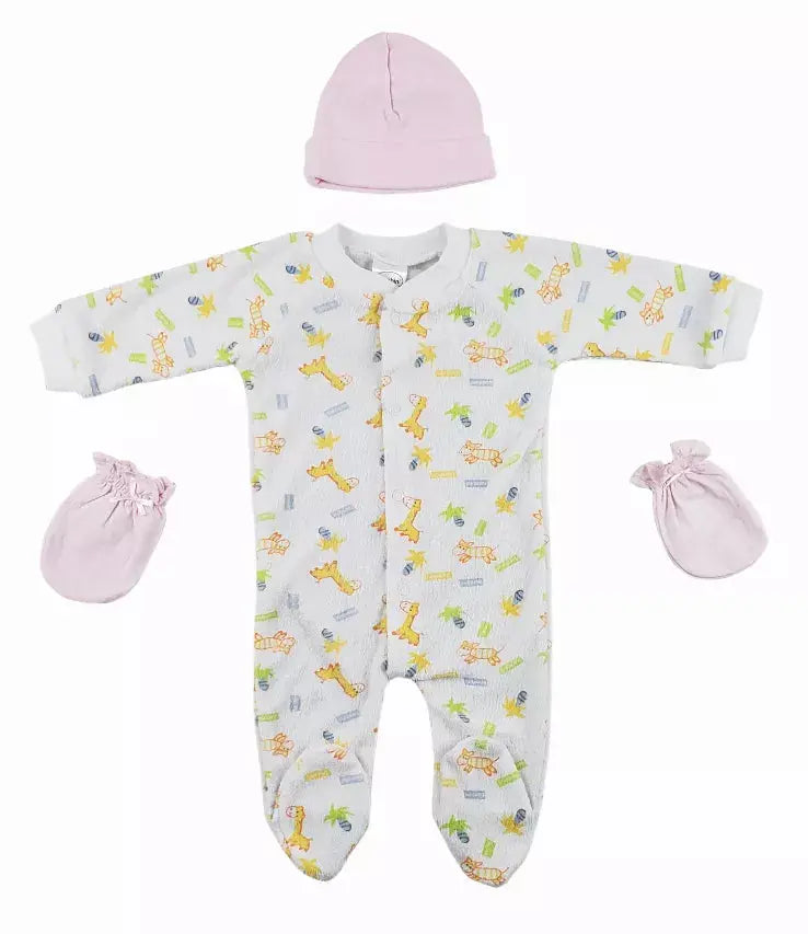 Bambini Sleep-n-Play, Cap and Mittens - 3 Piece Set Bambini