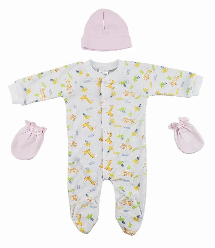 Bambini Sleep-n-Play, Cap and Mittens - 3 Piece Set Bambini