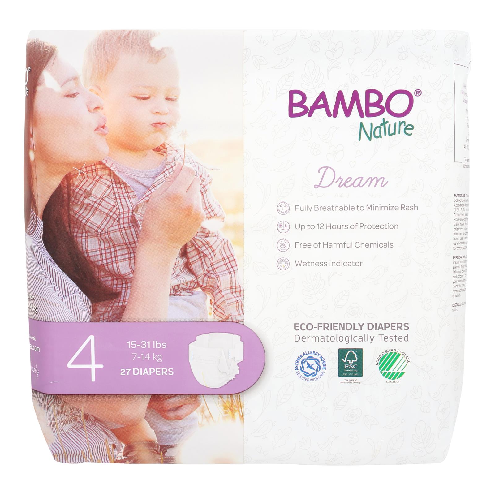 Bambo Nature - Diaper Size 4 - Case Of 6-27 Ct Bambo Nature