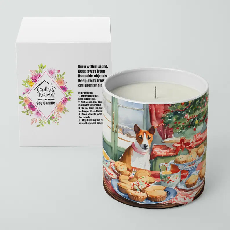 Basenji Christmas Cookies Decorative Soy Candle Caroline's Treasures