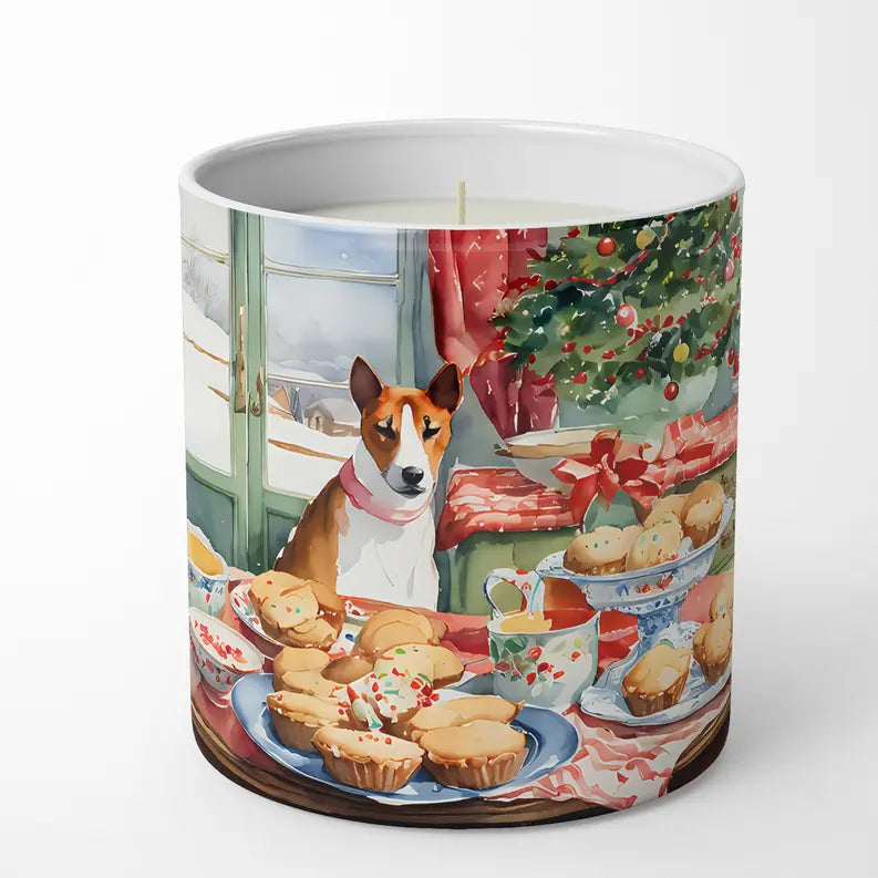 Basenji Christmas Cookies Decorative Soy Candle Caroline's Treasures