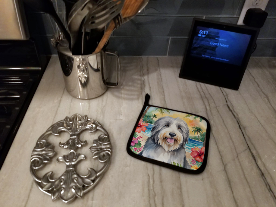 Basenji Luau Pair of Pot Holders Caroline's Treasures