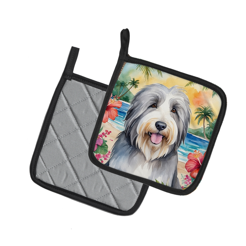 Basenji Luau Pair of Pot Holders Caroline's Treasures
