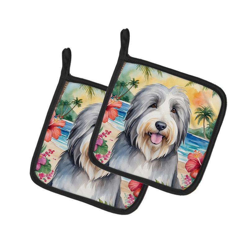 Basenji Luau Pair of Pot Holders Caroline's Treasures