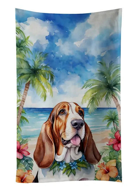 Basenji Luau Pair of Pot Holders Caroline's Treasures