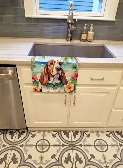 Basenji Luau Pair of Pot Holders Caroline's Treasures