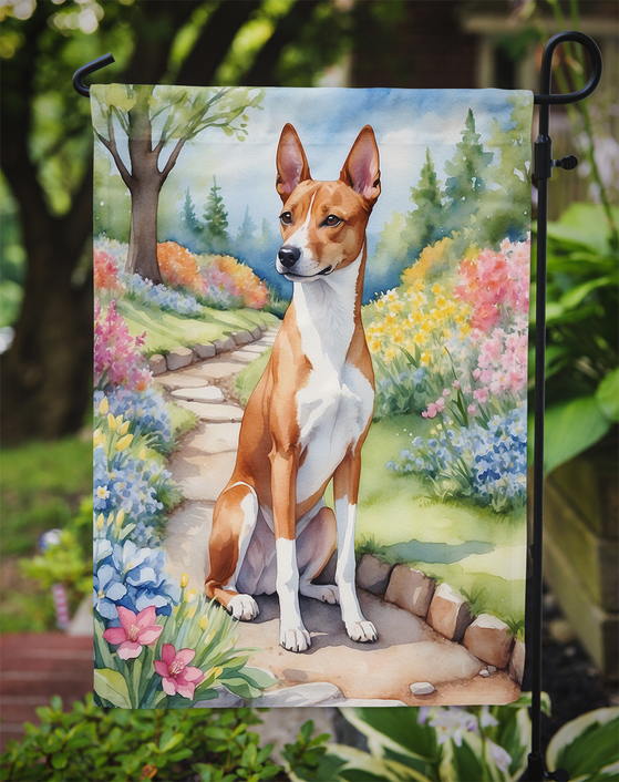 Basenji Spring Garden Garden Flag Caroline's Treasures