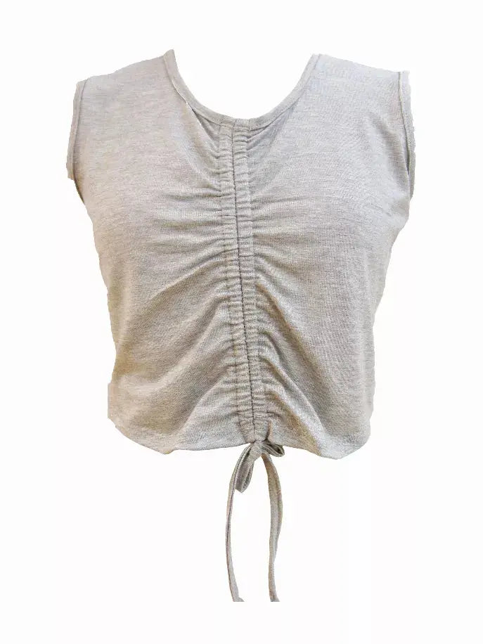 Basics Sleeveless Ruched Top Tru Luv