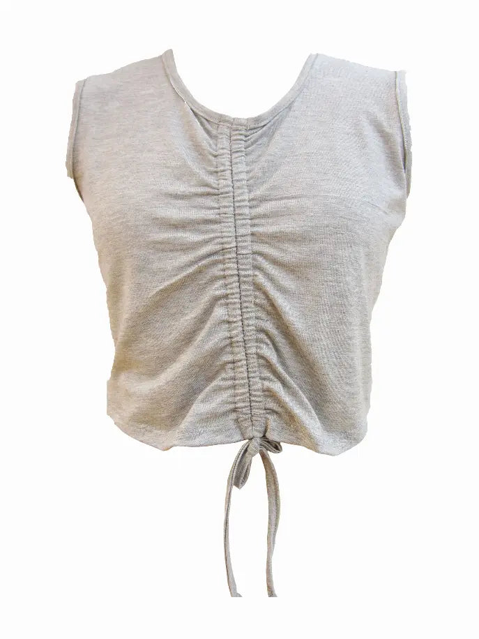Basics Sleeveless Ruched Top Tru Luv