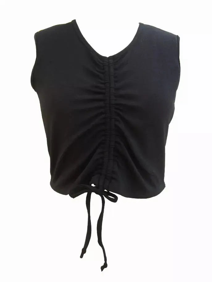 Basics Sleeveless Ruched Top Tru Luv
