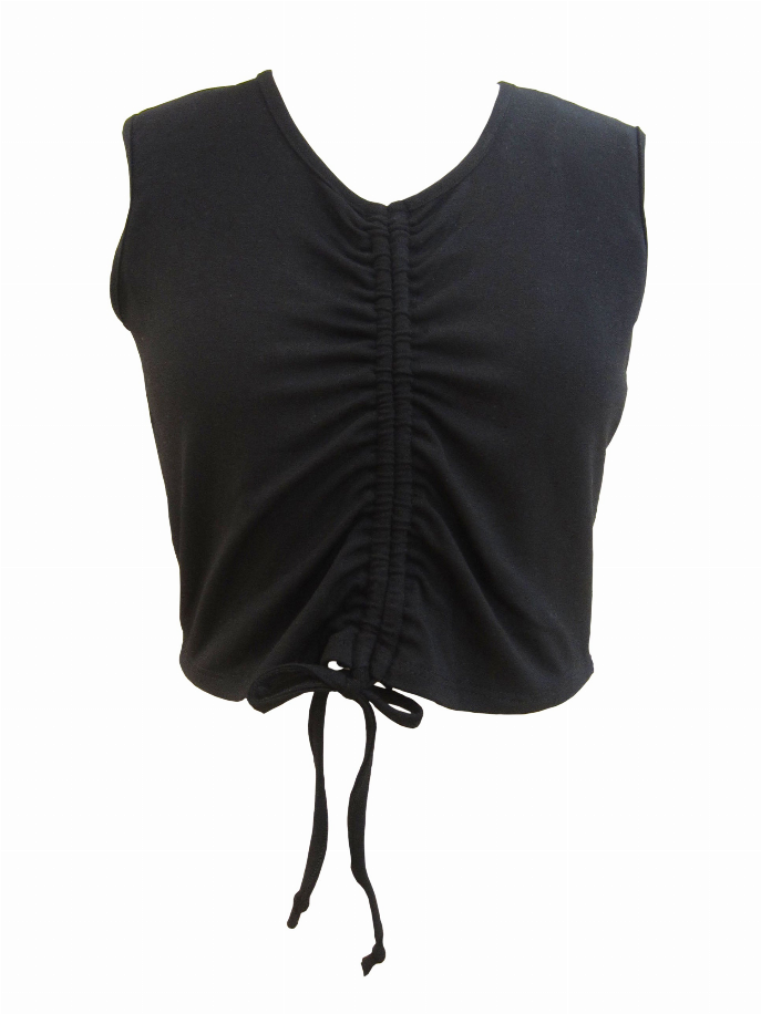 Basics Sleeveless Ruched Top Tru Luv