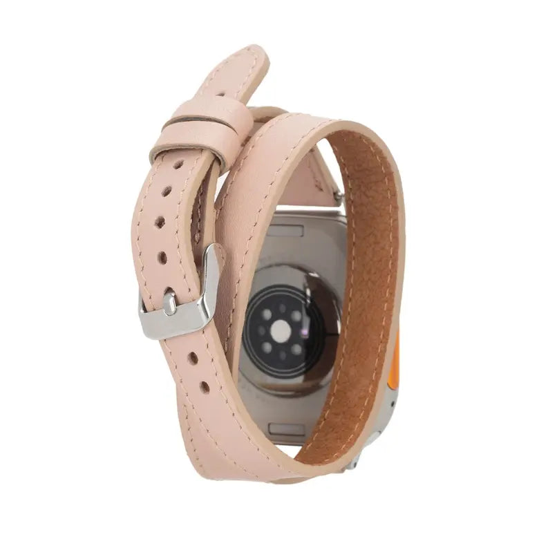Basin Double Tour Leather Bands for Apple Watch Ultra,8,7 and SE Toronata