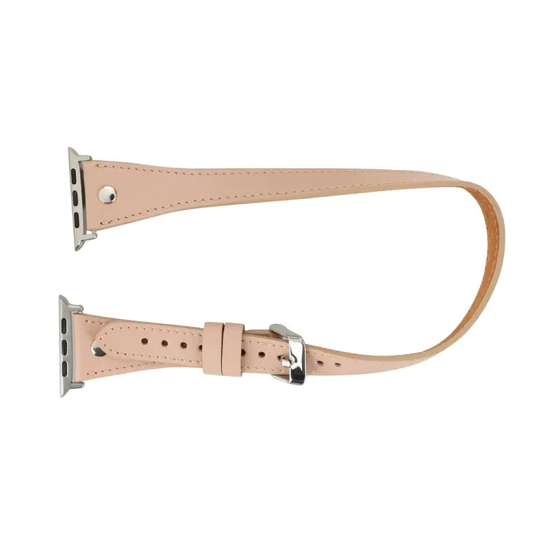 Basin Double Tour Leather Bands for Apple Watch Ultra,8,7 and SE Toronata
