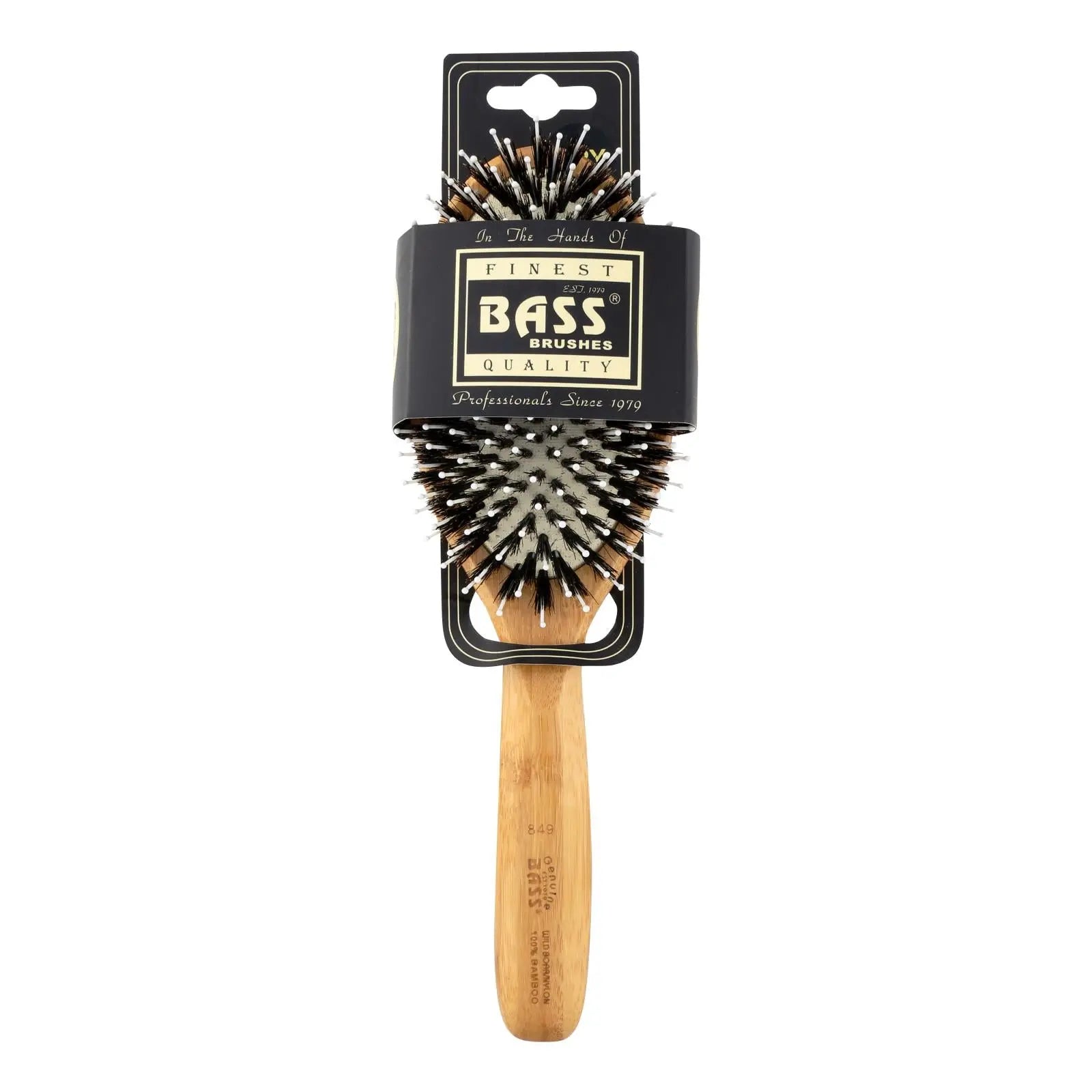 Bass Brushes - Nylon Bristle Brush - Large Oval Wild Boar - 1 Count Bass
