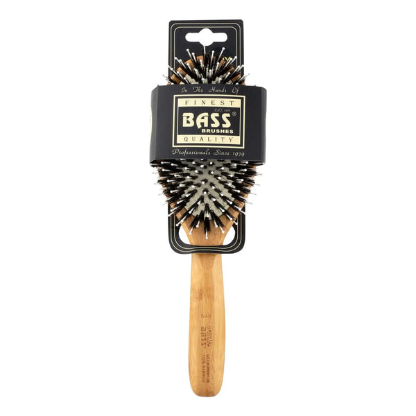 Bass Brushes - Nylon Bristle Brush - Large Oval Wild Boar - 1 Count Bass