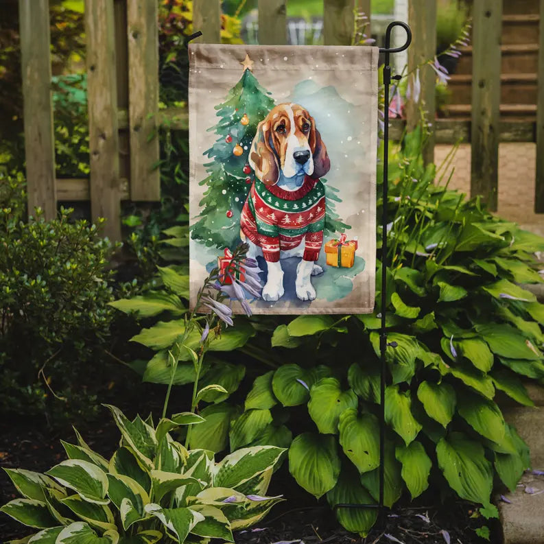 Basset Hound Christmas Garden Flag Caroline's Treasures