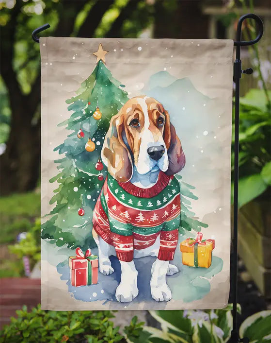 Basset Hound Christmas Garden Flag Caroline's Treasures