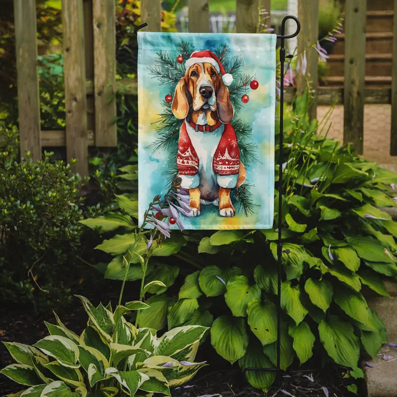 Basset Hound Christmas Garden Flag Caroline's Treasures