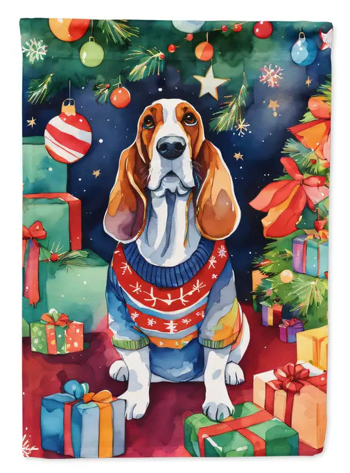 Basset Hound Christmas Garden Flag Caroline's Treasures