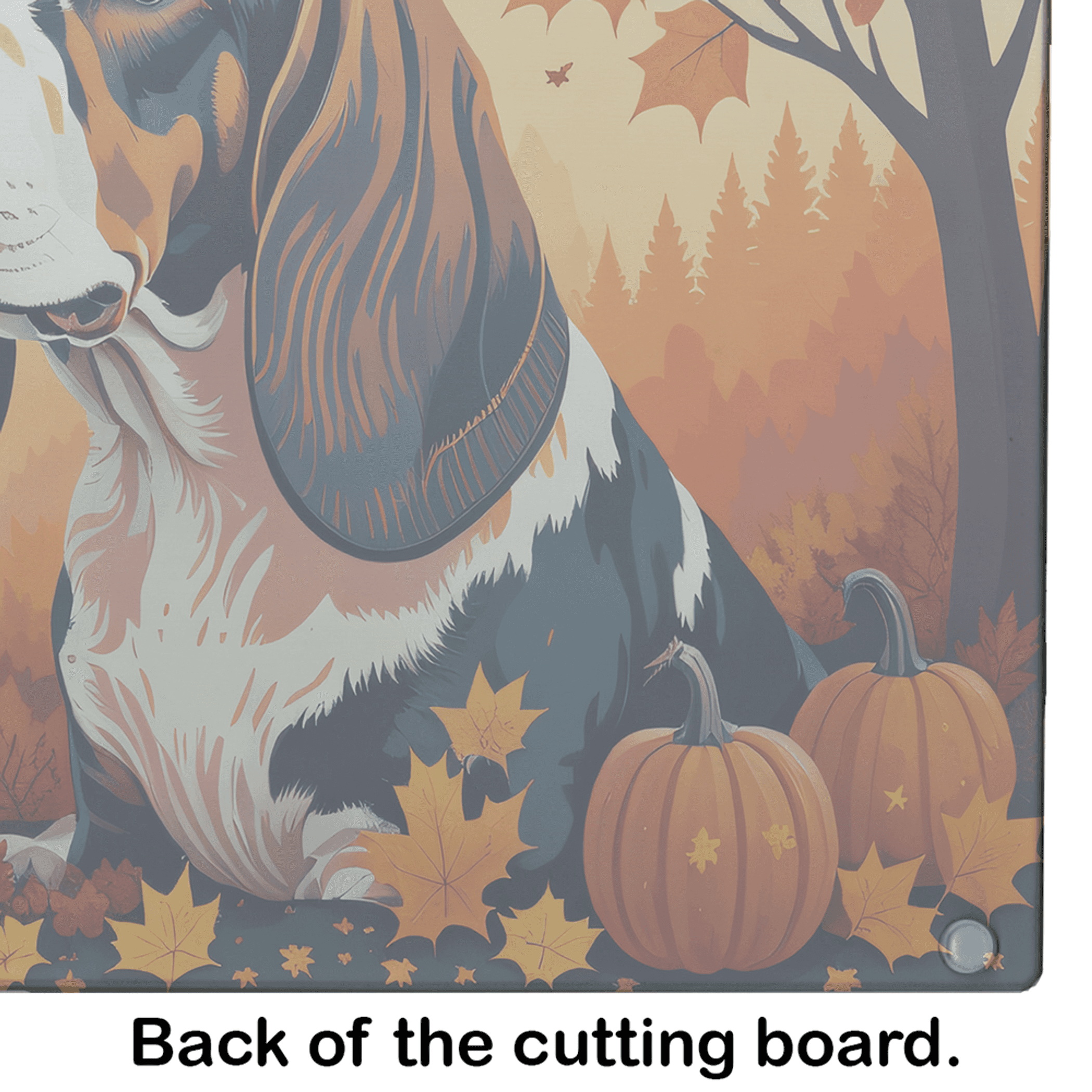 Basset Hound Fall Glass Cutting Board Caroline's Treasures