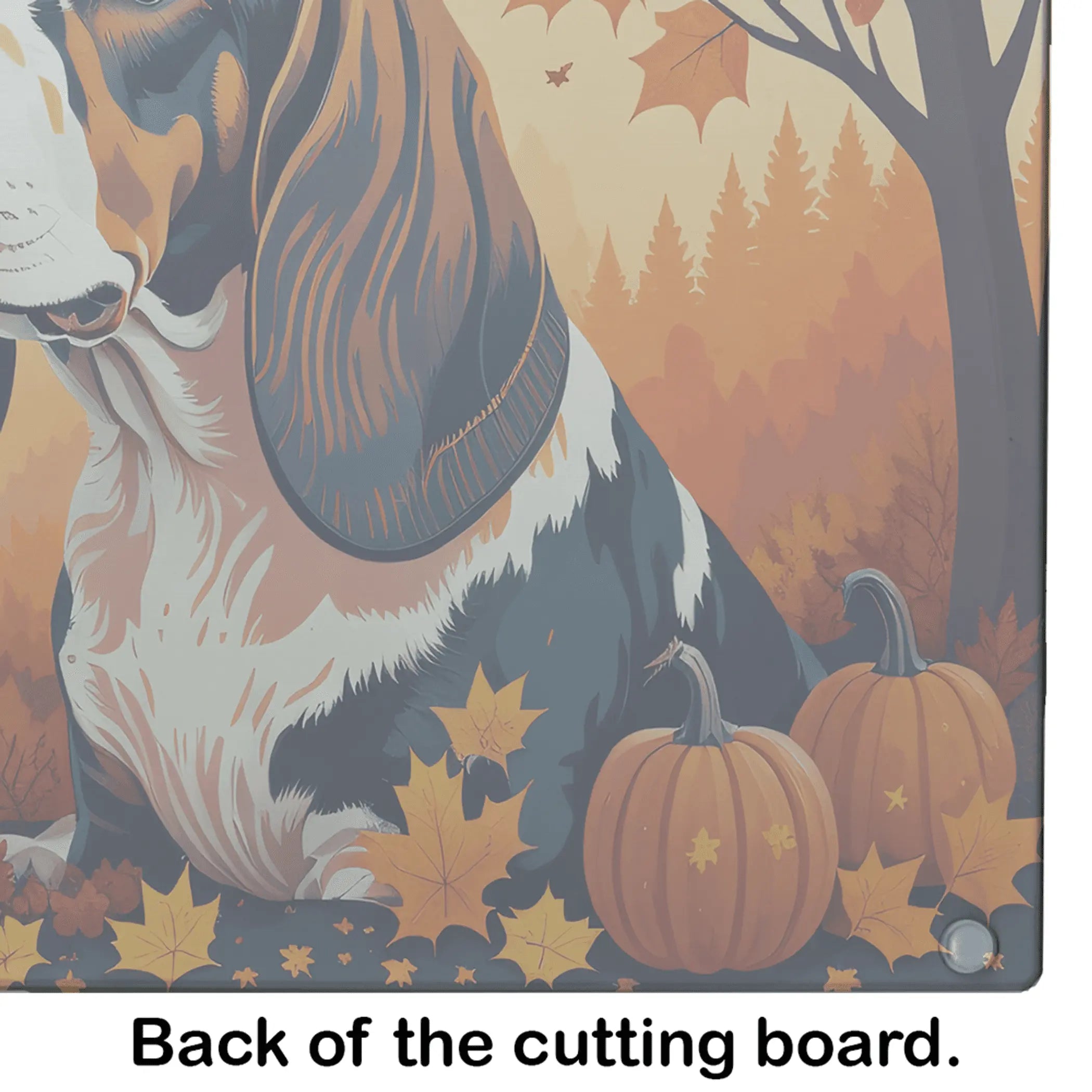 Basset Hound Fall Glass Cutting Board Caroline's Treasures