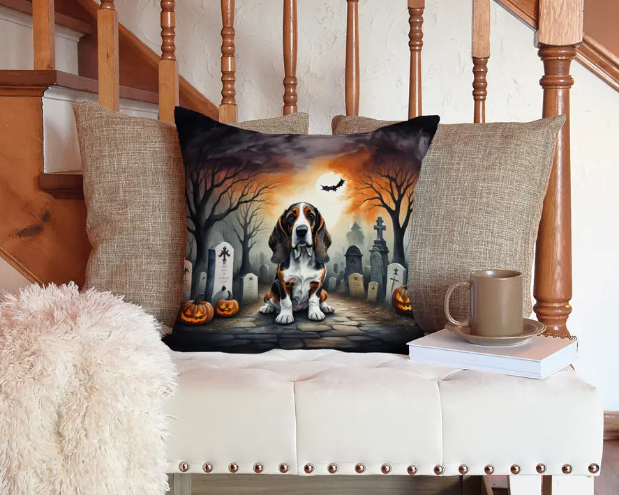 Basset Hound Spooky Halloween Pair of Pot Holders Caroline's Treasures