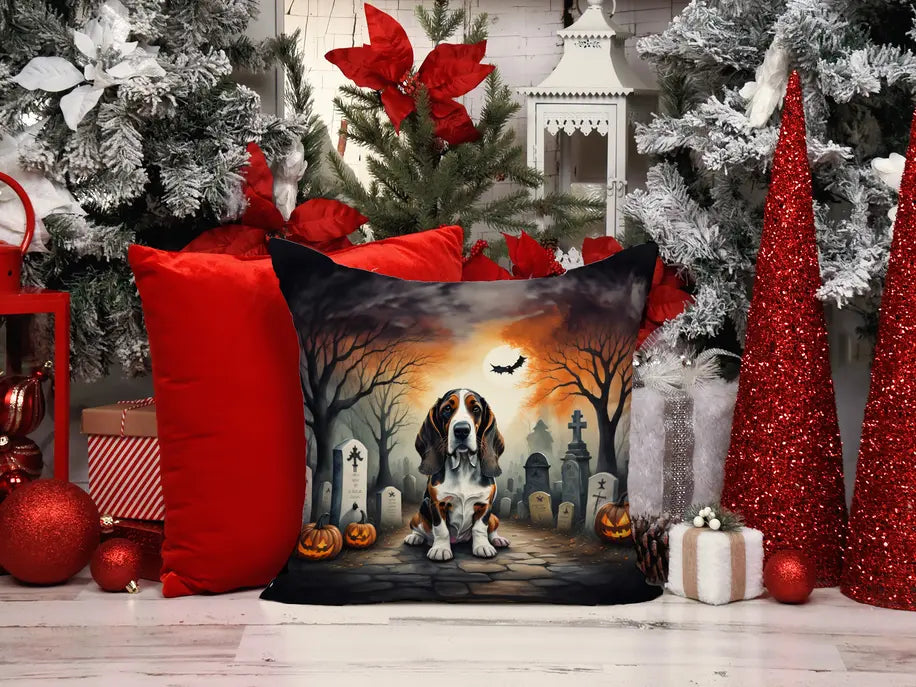Basset Hound Spooky Halloween Pair of Pot Holders Caroline's Treasures