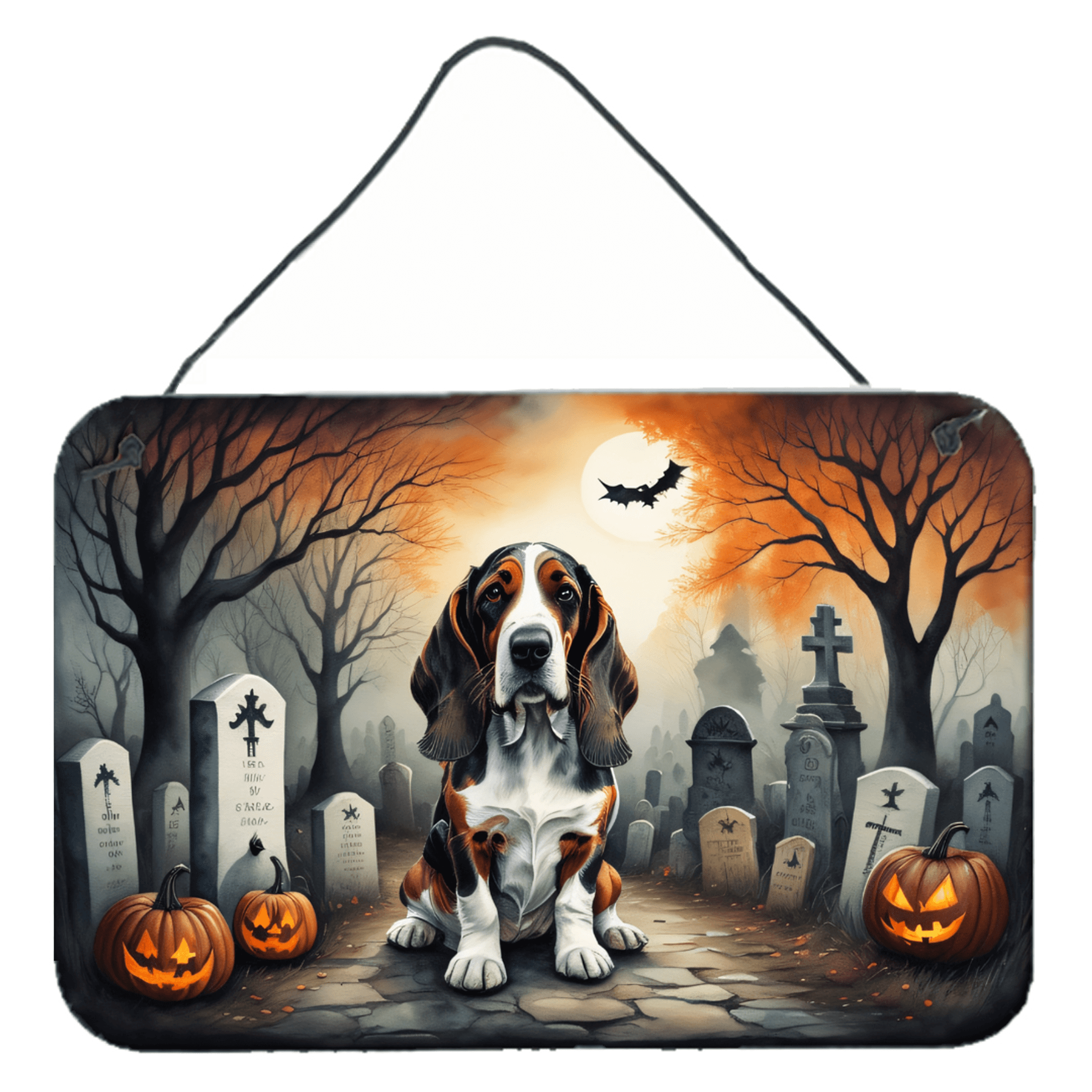 Basset Hound Spooky Halloween Wall or Door Hanging Prints Caroline's Treasures