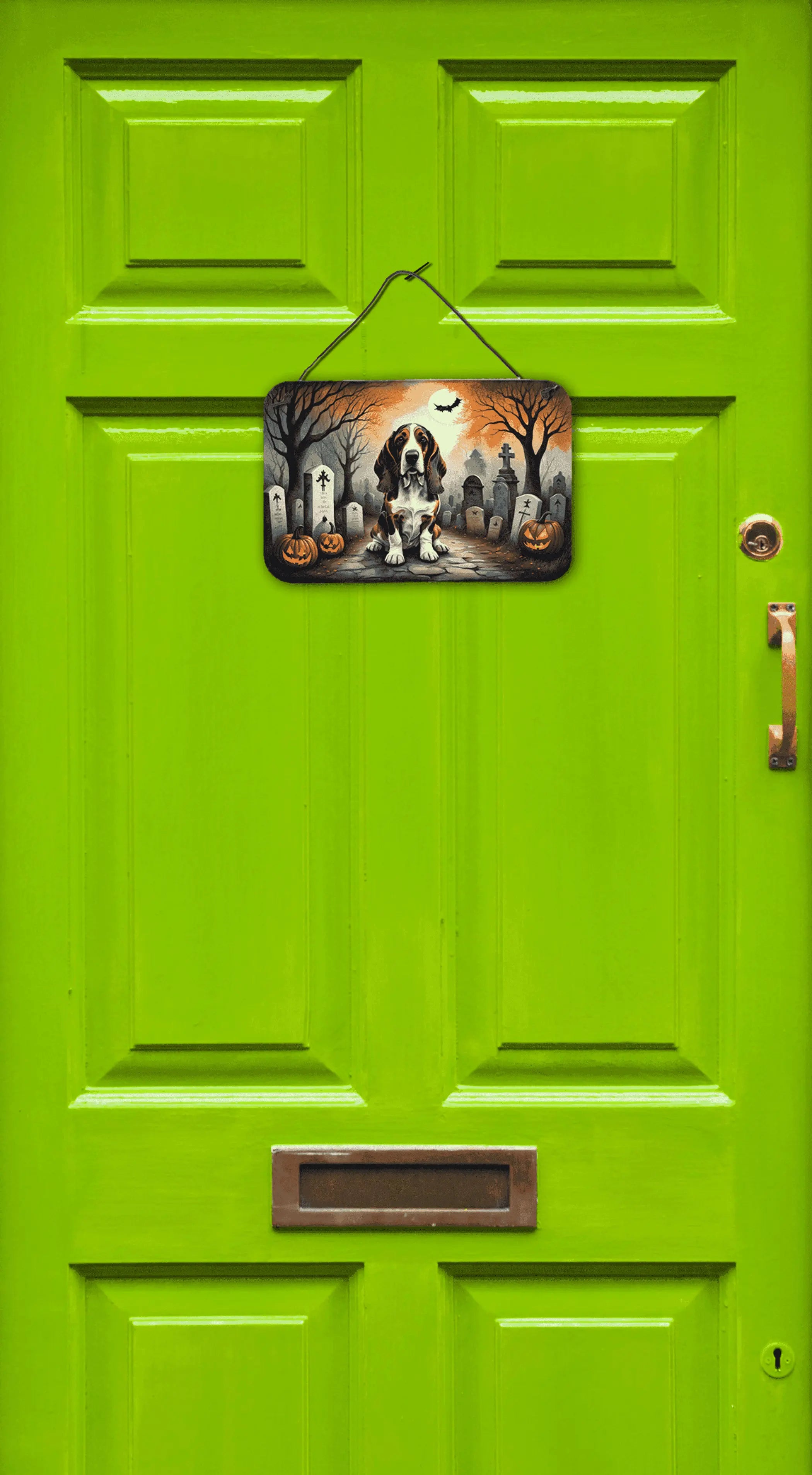 Basset Hound Spooky Halloween Wall or Door Hanging Prints Caroline's Treasures