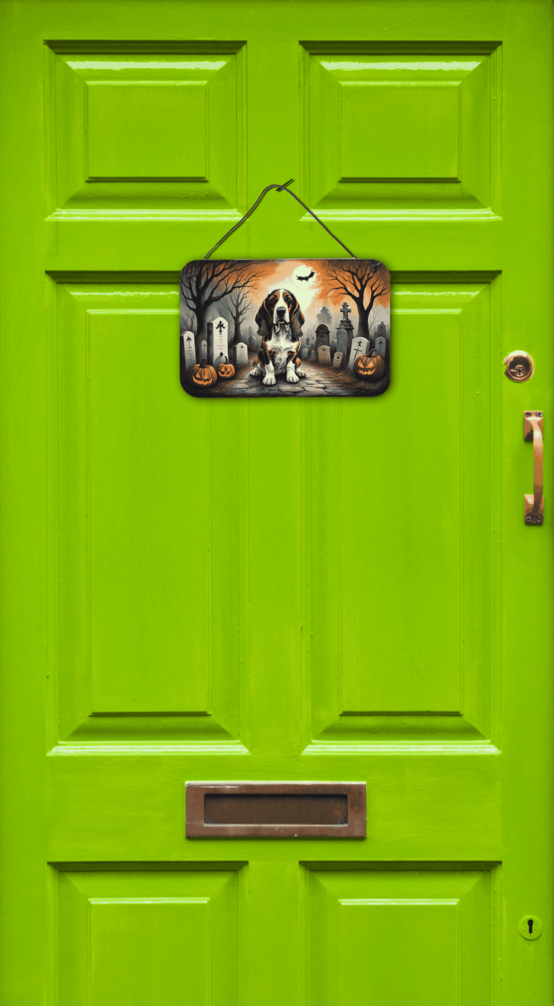 Basset Hound Spooky Halloween Wall or Door Hanging Prints Caroline's Treasures