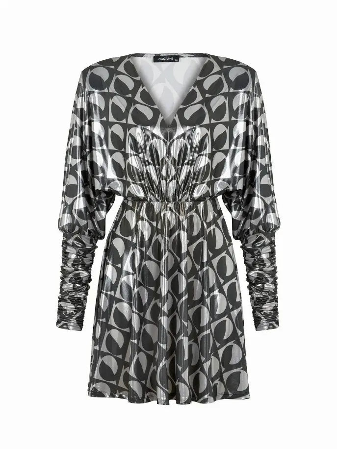 Batwing Sleeve Printed Mini Dress Monique Store