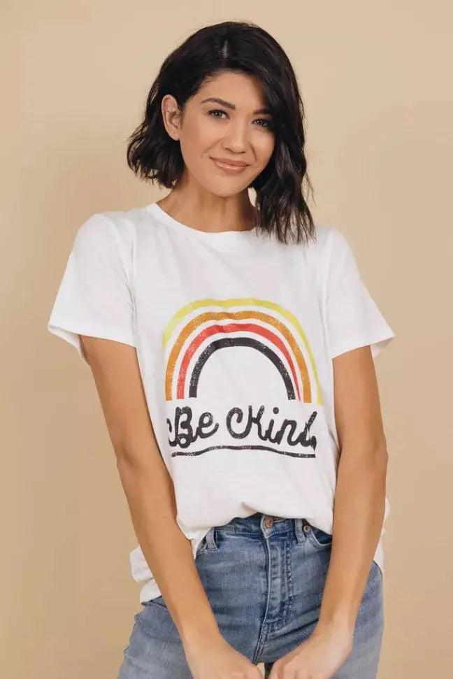 Be Kind Rainbow Shirt Stay Warm in Style