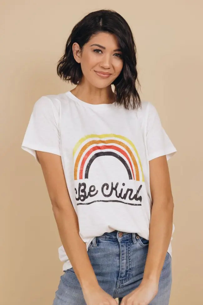 Be Kind Rainbow Shirt Stay Warm in Style