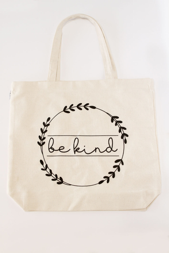 "Be Kind" Tote Bag - 100% Cotton - Handmade in Haiti Vi Bella