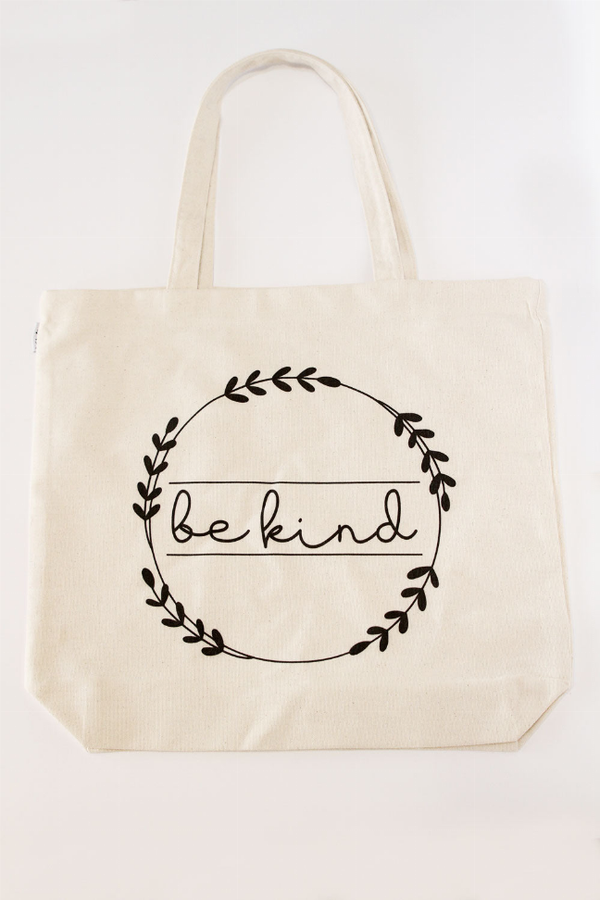 "Be Kind" Tote Bag - 100% Cotton - Handmade in Haiti Vi Bella